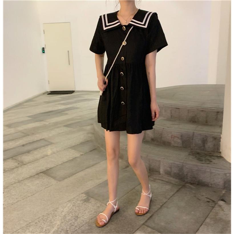 希少 2色 ミニワンピース レディース カジュアル 可愛い 海軍風ワンピース おしゃれ 夏作 着痩せ ブラック ホワイトミニワンピース 学生服 ワンピース サイズ フリー Www Cognitiva La