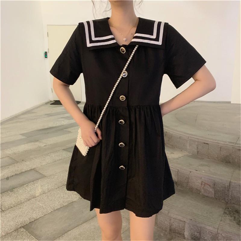 希少 2色 ミニワンピース レディース カジュアル 可愛い 海軍風ワンピース おしゃれ 夏作 着痩せ ブラック ホワイトミニワンピース 学生服 ワンピース サイズ フリー Www Cognitiva La