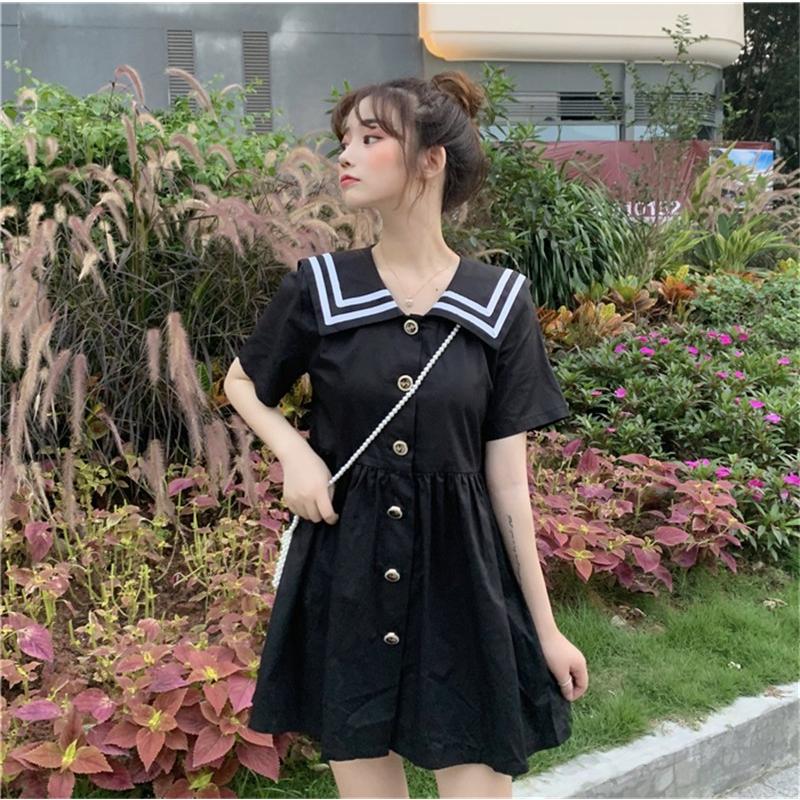 希少 2色 ミニワンピース レディース カジュアル 可愛い 海軍風ワンピース おしゃれ 夏作 着痩せ ブラック ホワイトミニワンピース 学生服 ワンピース サイズ フリー Www Cognitiva La