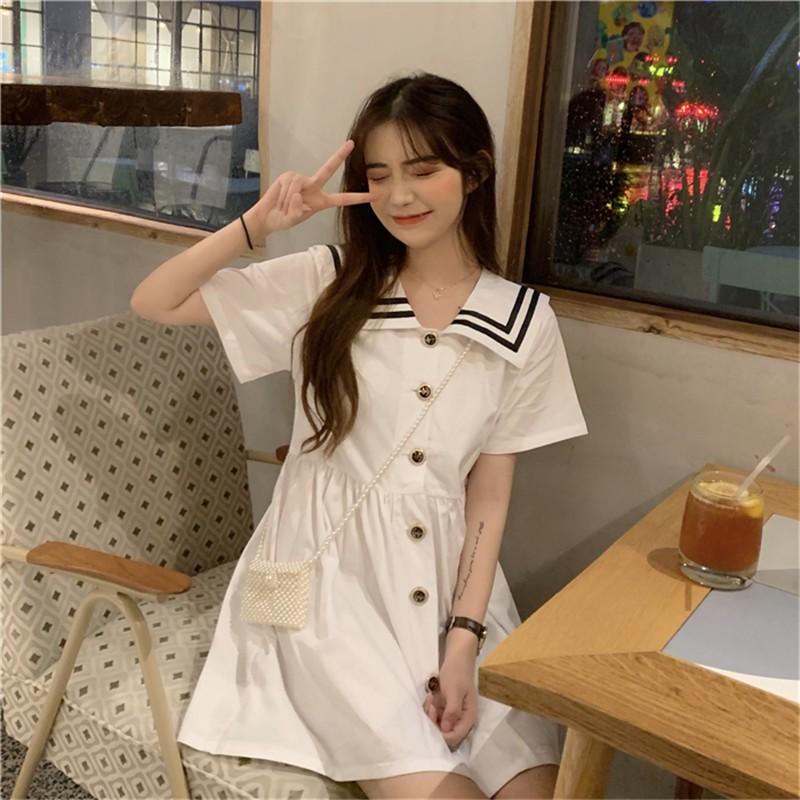 希少 2色 ミニワンピース レディース カジュアル 可愛い 海軍風ワンピース おしゃれ 夏作 着痩せ ブラック ホワイトミニワンピース 学生服 ワンピース サイズ フリー Www Cognitiva La