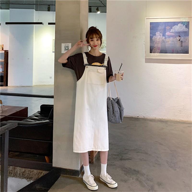 肌触りがいい ロング丈ワンピース レディース 春夏作 着痩せ 無地デニムワンピース学園風 ホワイトデニムマキシ丈ワンピース おしゃれ カジュアル 可愛い