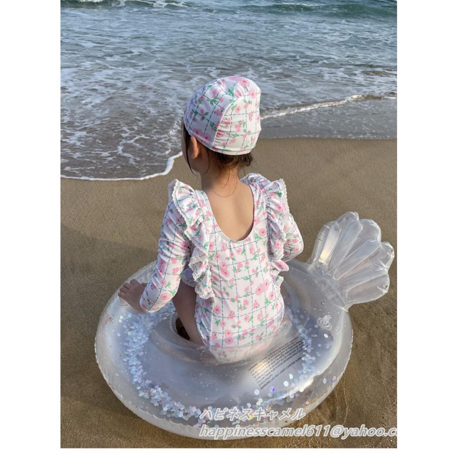 最大75 Offクーポン 超可愛子供服 一体型ワンピース水泳帽付 2点セット水着女子 女児花柄 温泉 水着 サロペット 女の子 キッズ アウトドア 2 10歳 75cm 140cm Babylonrooftop Com Au