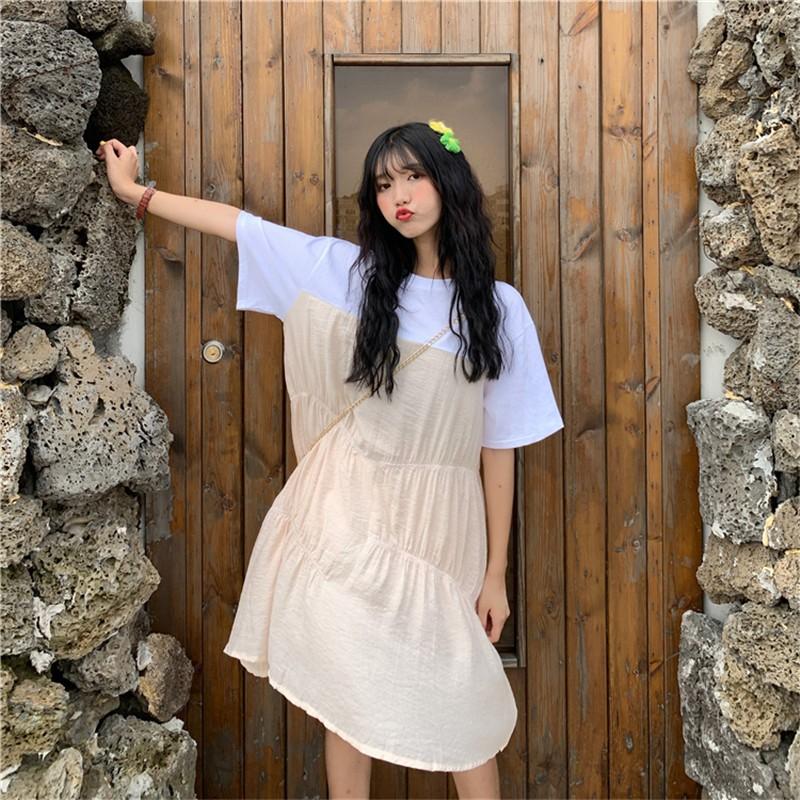 半袖膝丈tシャツワンピース レディース 夏作 大きいサイズ 大人 丸首ワンピース シンプル 可愛いワンピース マンション 863 ハピネスキャメル 通販 Yahoo ショッピング