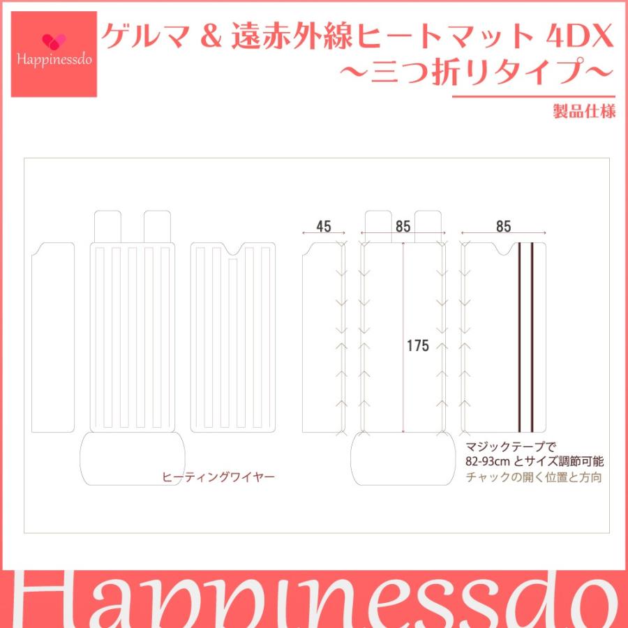 ゲルマ & 遠赤外線 ヒートマット 4DX (三つ折りタイプ ゲルマ & 遠赤外線 ヒートマット 4DX (三つ折りタイプ