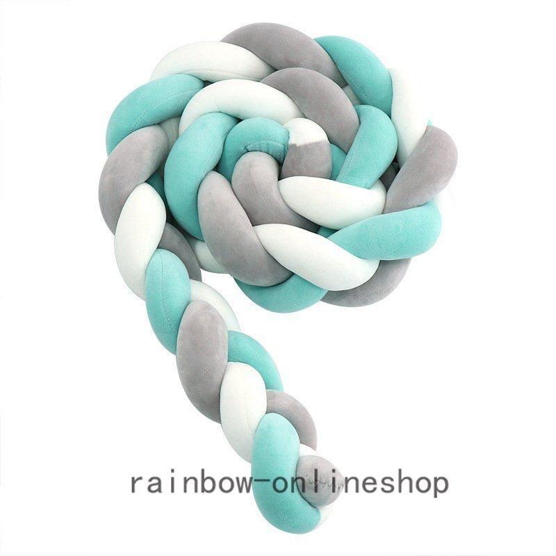 最高級のスーパー ベビーベッドガード寝返り防止クッション3本編みベビーベッドガードクッション赤ちゃん結び目カラフルノットクッション Teaandtwigs De