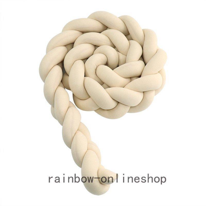 最高級のスーパー ベビーベッドガード寝返り防止クッション3本編みベビーベッドガードクッション赤ちゃん結び目カラフルノットクッション Teaandtwigs De