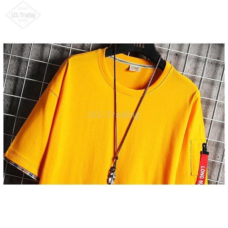 セール Tシャツ メンズ 半袖 五分袖tシャツ 重ね着風 クルーネック カットソー ティーシャツ 大きいサイズ 夏 安い割引