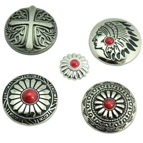 コンチョ ボタン ねじ式 30mm レザークラフト 裏ボタン コンチョボタン