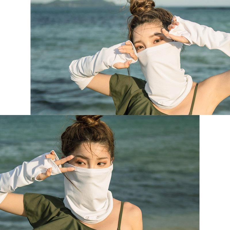 フェイスガード マスク 日焼け防止 紫外線対策 UVカット 首周りガード