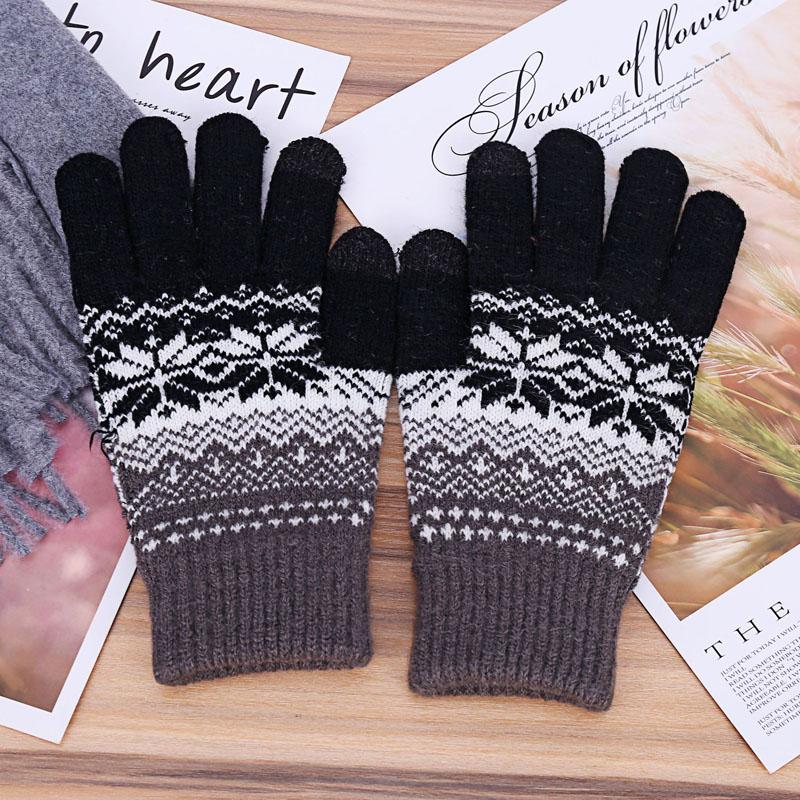 てぶくろ スマホ対応 ニット 手袋 グローブ ノルディック柄