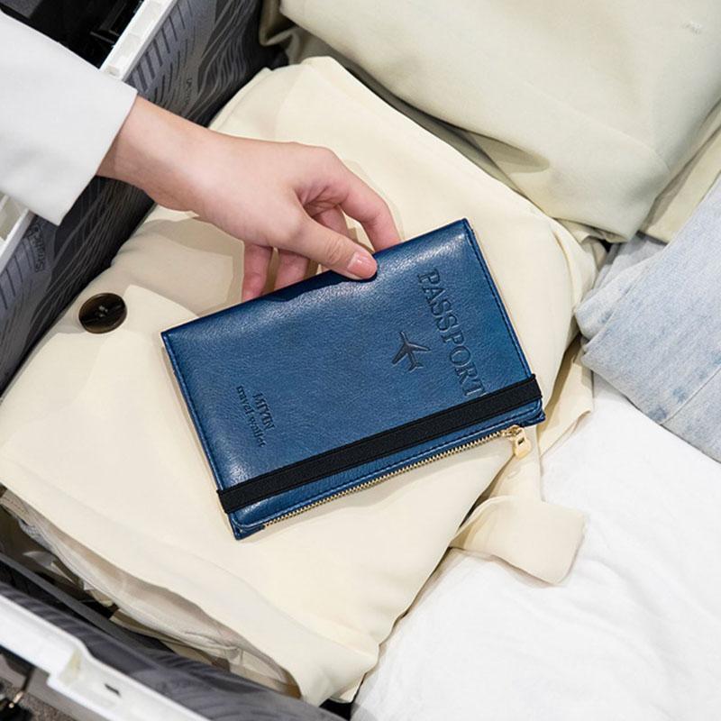 パスポートケース スキミング防止 パスポートカバー マルチケース 航空