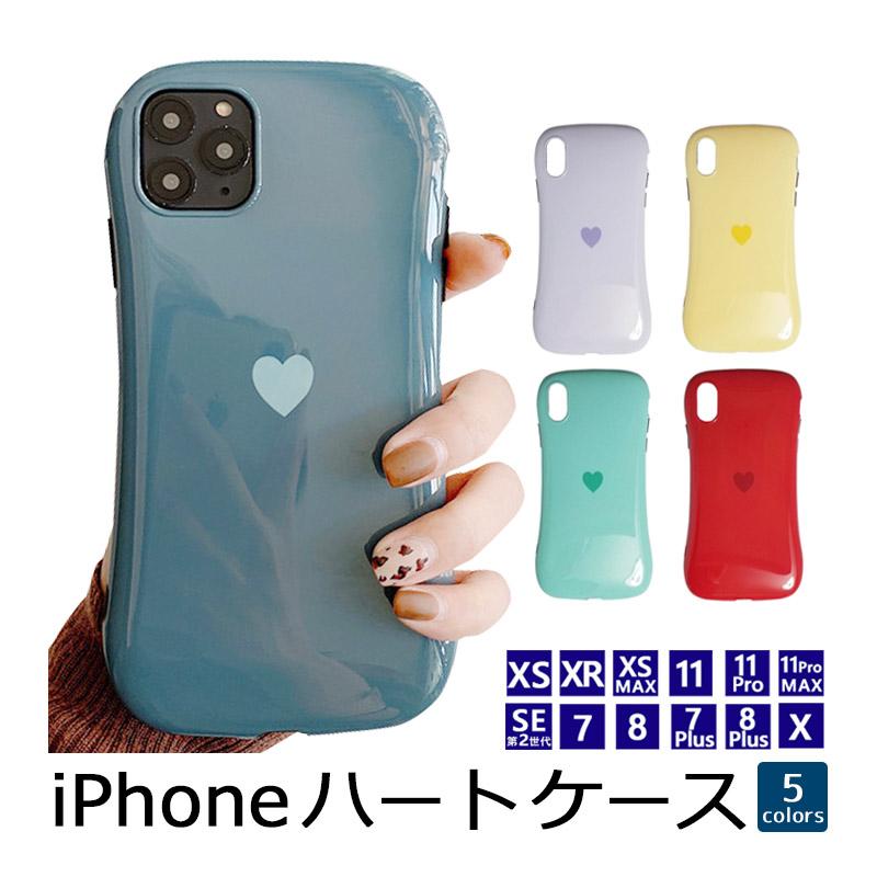 iPhone11ProMax ケース ハート柄 耐衝撃 ブラウン シンプル