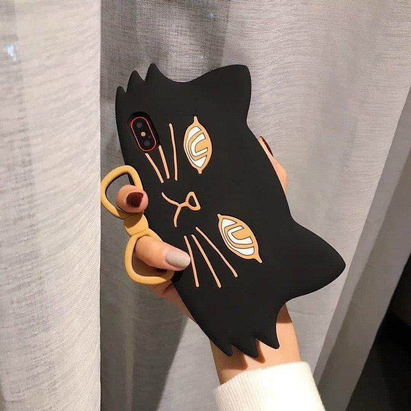 iPhone ケース 猫型 キャット シリコン ソフトiPhoneX 用 アイフォン
