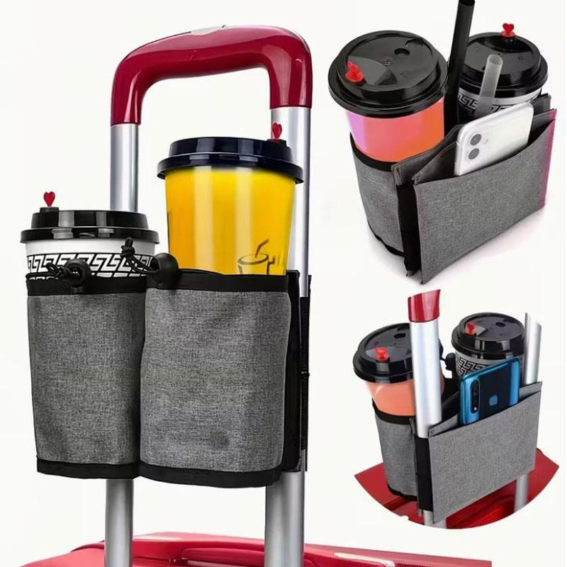 スーツケース ドリンクホルダー カップホルダー ハンドル 取り付け スマホ ペットボトル カップコーヒー 小物入れ キャリーバッグ 国内 海外 旅行 爆買 |  | 13