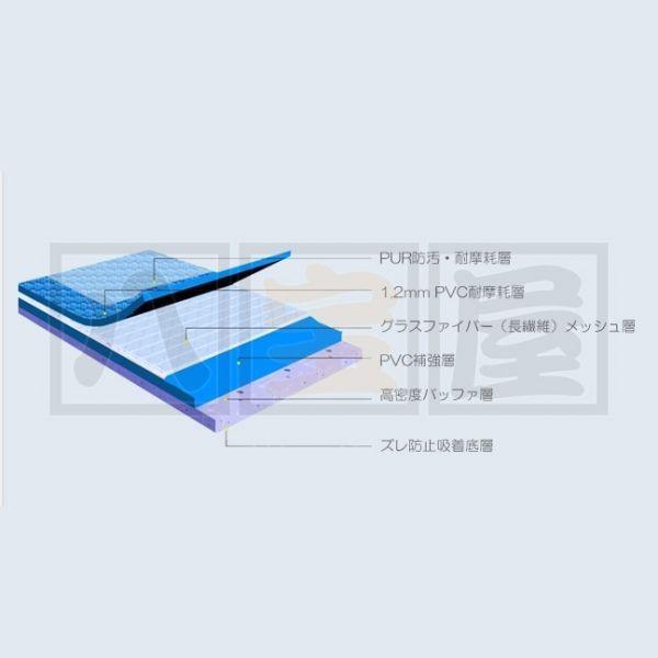 堺市直接引取可 ENLIO エンリオ 卓球 フロアマット レッド 卓球場 体育館 卓球教室 1.8m x 14m_1
