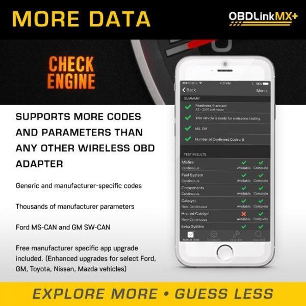 3年保証 技適 OBDLink MX+ Bluetooth OBD2 故障診断機 iPhone iPad iOS