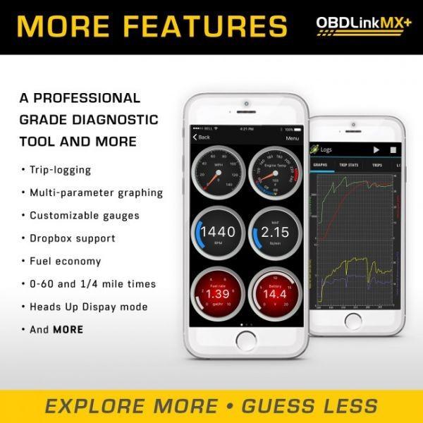 3年保証 技適 OBDLink MX+ Bluetooth OBD2 故障診断機 iPhone iPad iOS