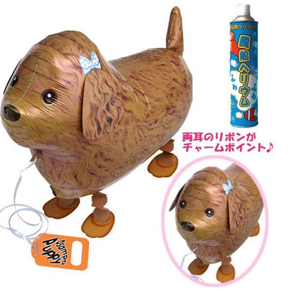お散歩トイプードル ガス入り風船 補充缶 セット H016 風船の店ハッピーバルーン 通販 Yahoo ショッピング