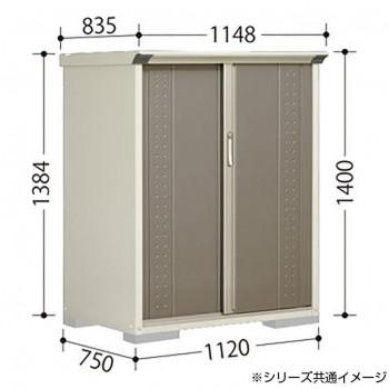 タクボ物置　グランプレステージ　全面棚　収納庫　GP-117CF　小型物置　カーボンブラウン