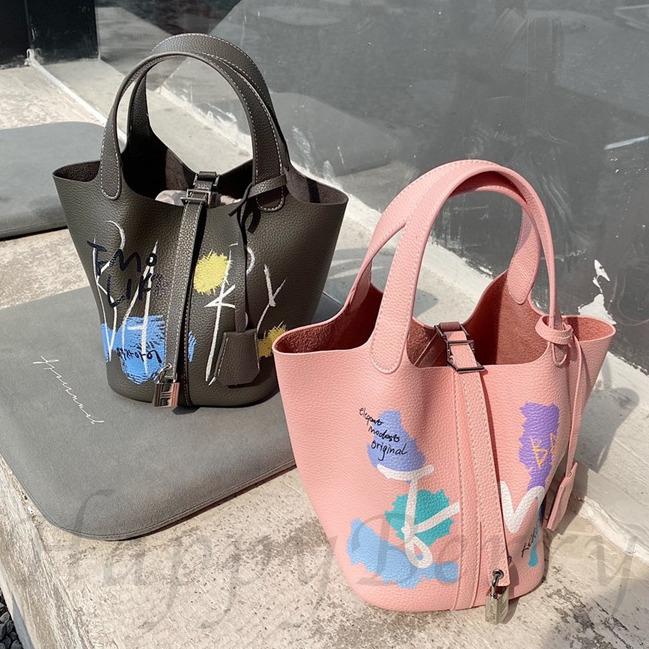 レディースファッション ポケットいっぱい 全６色 バケット プリント トート バッグ レディース トート シンプル 春 夏 秋 冬 バッグ Bst3wjsgxf Www Totenka Com