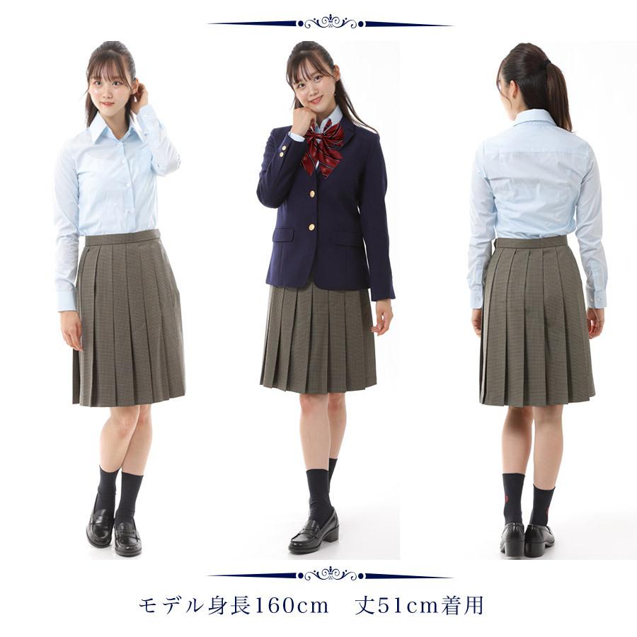 【SALE】スクールスカート ベージュグレー 千鳥柄 ロング丈 ひざ丈 膝上 ミニ丈 アジャスター 学生 制服 女子高生 中学生 高校生 プリーツスカート｜happy-classroom｜04