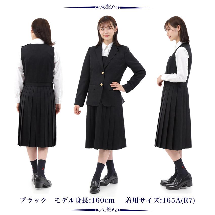 ジャンパースカート 紺 チャコールグレー 黒 24本箱ヒダ ウォッシャブル 撥水 ストレッチ スクールスカート 制服 学生 Jスカート ネイビー 大きいサイズ対応｜happy-classroom｜08