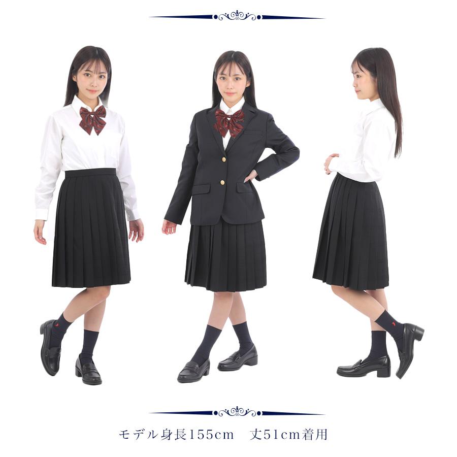 スクールスカート シャドーチェック ブラック黒 チェック柄 ひざ