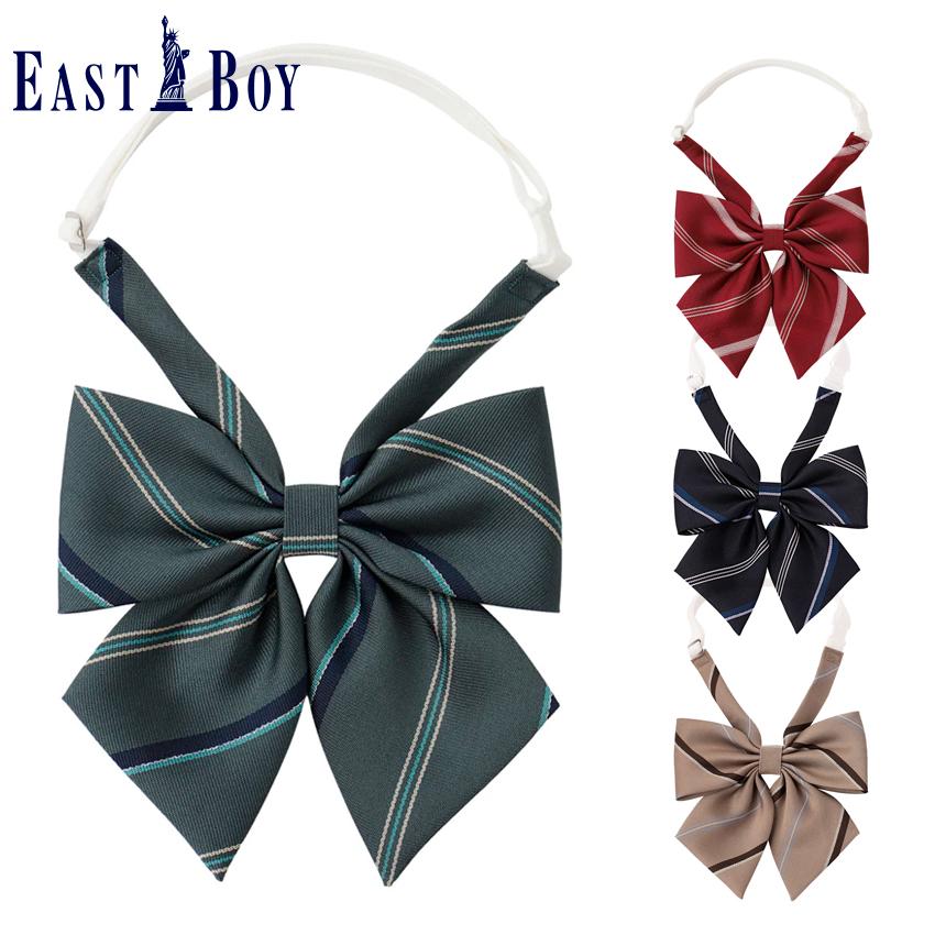 EASTBOY（イーストボーイ） レジメ柄リボンラメ入り スクールリボン