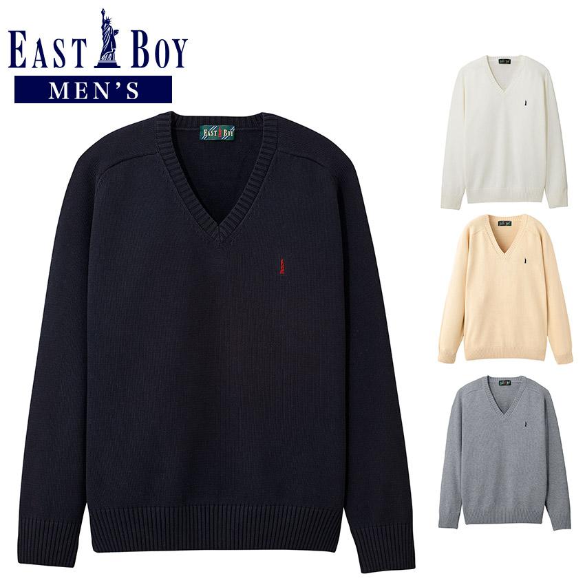 EASTBOY 【10%OFFクーポン!】EASTBOY MENS セーター 7G 綿100