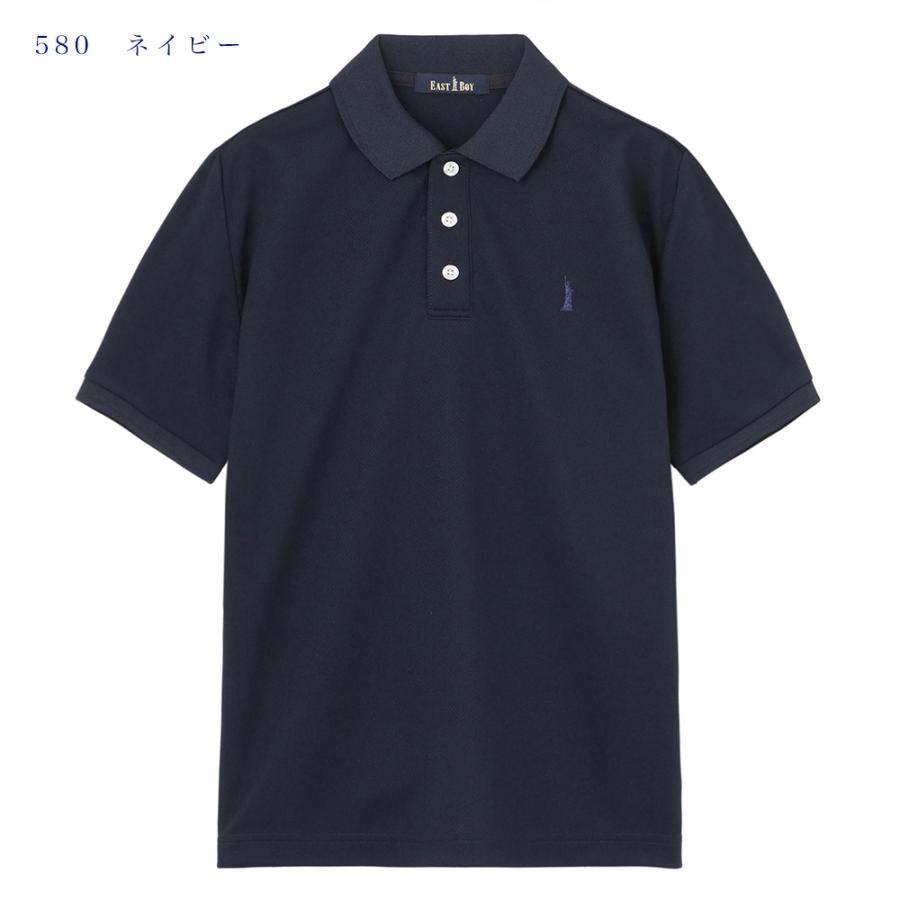 新品未使用　イーストボーイ　ポロシャツ　ネイビー11号 EASTBOY ポロシャツ 紺 白 男女兼用 UVカット 吸水 速乾 通気性 軽量