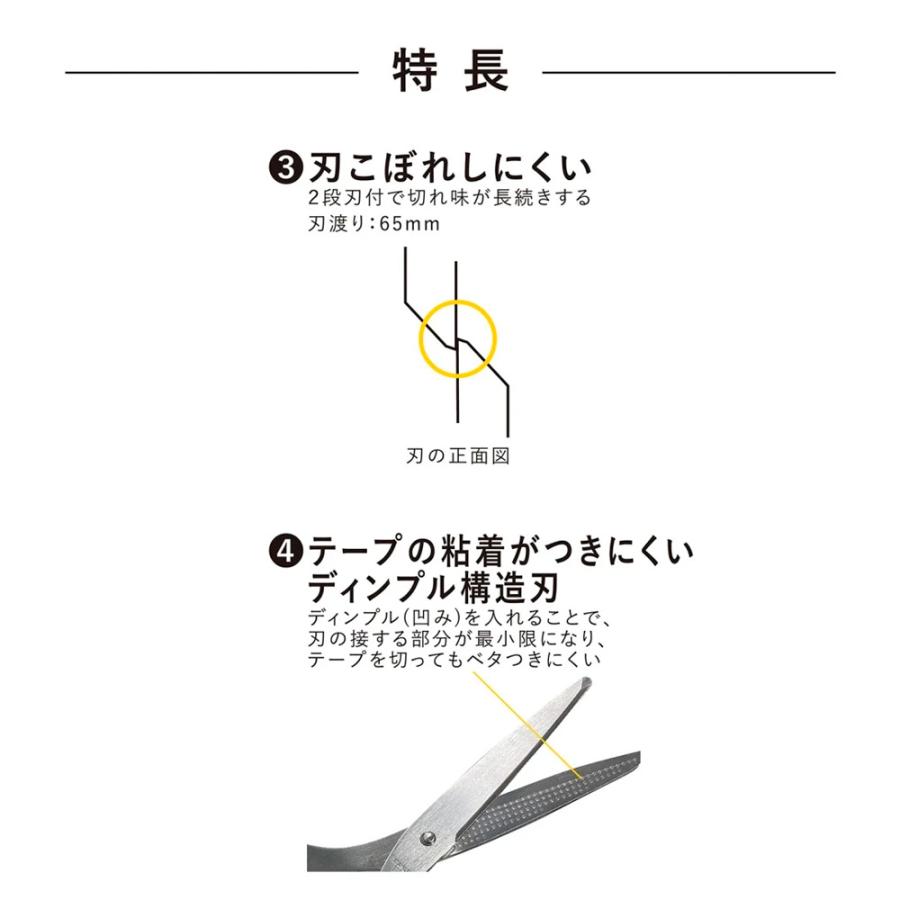 二刀派ハサミ シルバー 日本製 安全キャップ付 ステンレス 工作 鋏