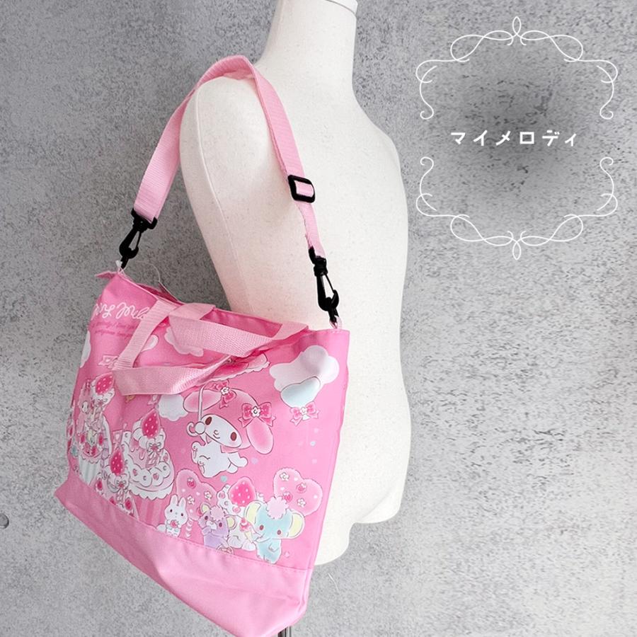 2WAYバッグ 撥水 抗菌 ファスナー付 トートバッグ ショルダーバッグ