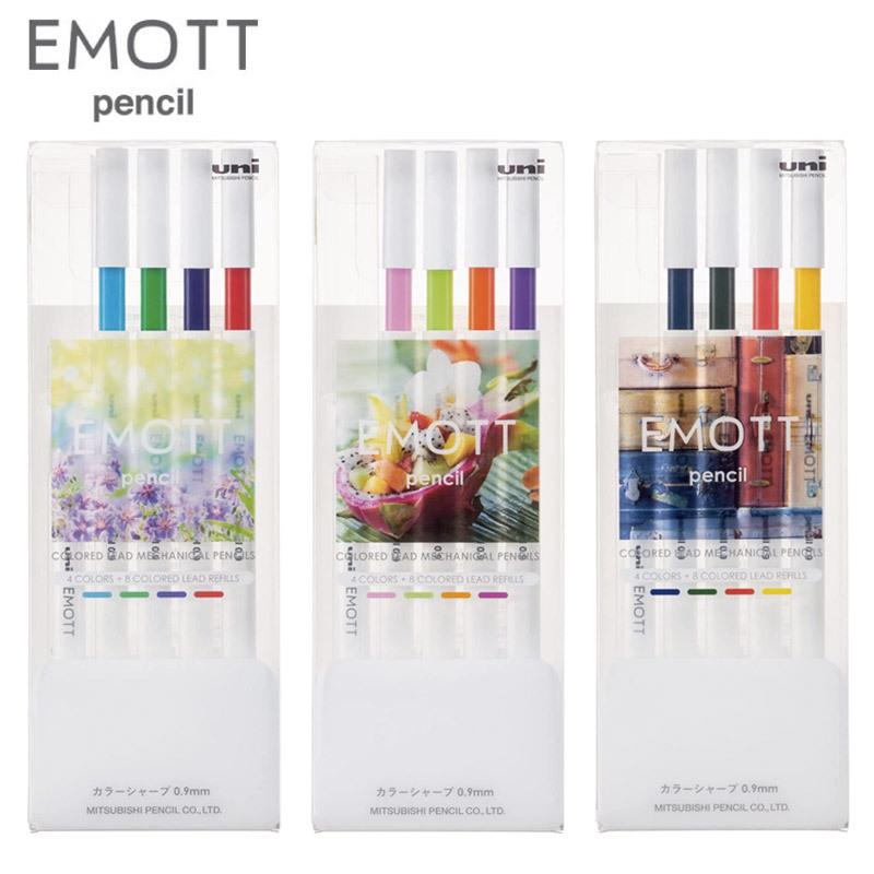 エモット ペンシル アソート 4色セット 0.9mm EMOTTE pencil 耐水性