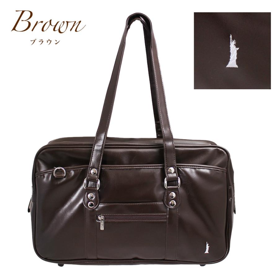 EASTBOY 合皮 スクールバッグ 黒 茶 B4サイズ対応 スクバ 通学 EASTBOY 合皮 スクールバッグ 黒 茶 B4サイズ対応 スクバ 通学