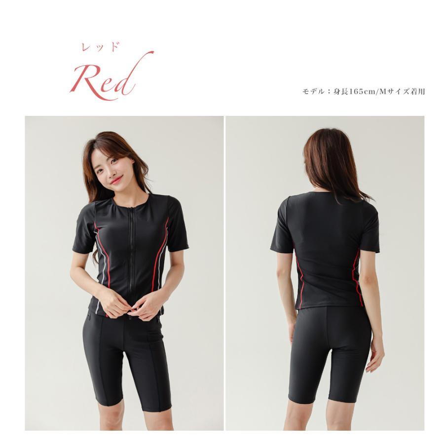 ラッシュガード 帽子付 レディース水着 半袖 ショートパンツ