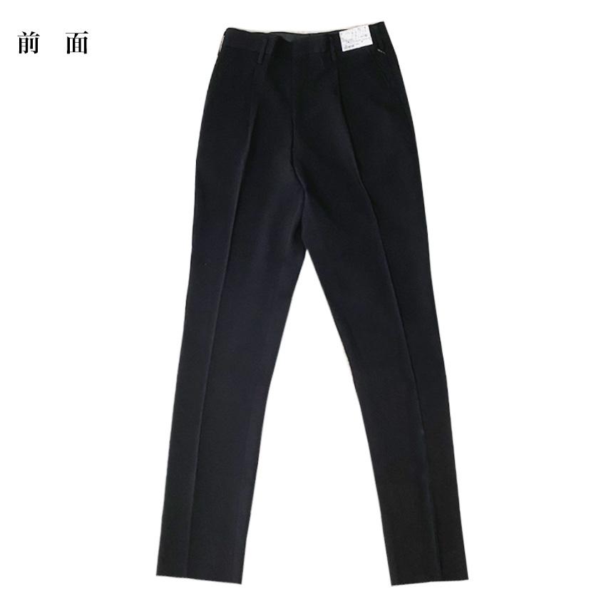 SALE! 男子 スクールスラックス 黒無地 ノータック ワンタック 日本製