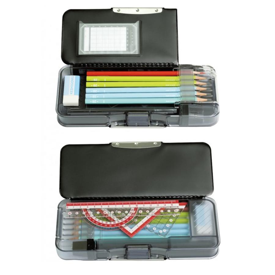 SONIC えんぴつチェック両面筆入 ペンケース 筆箱 Wシート補強 うか