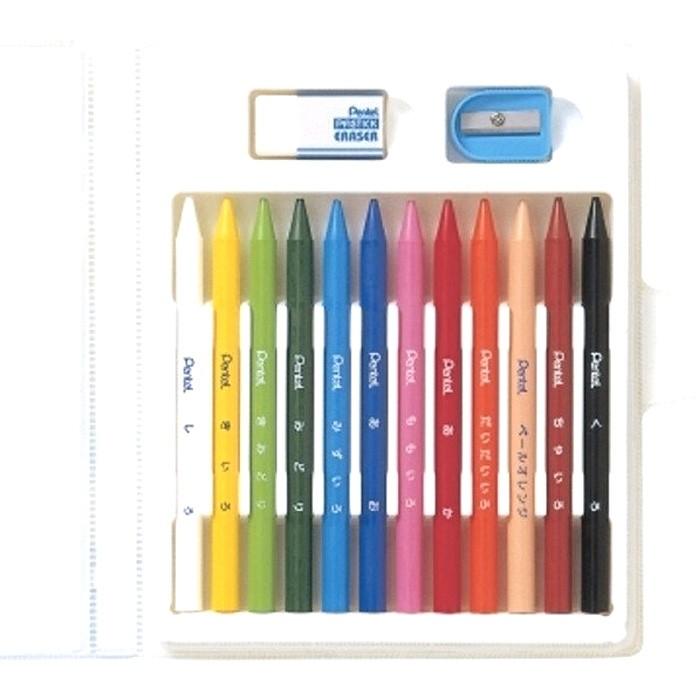 新品未開封　Pentel パスティック 12色セット 2個セット ぺんてる パスティック(12色セット)/Pentel クレヨン 絵画 お絵かき