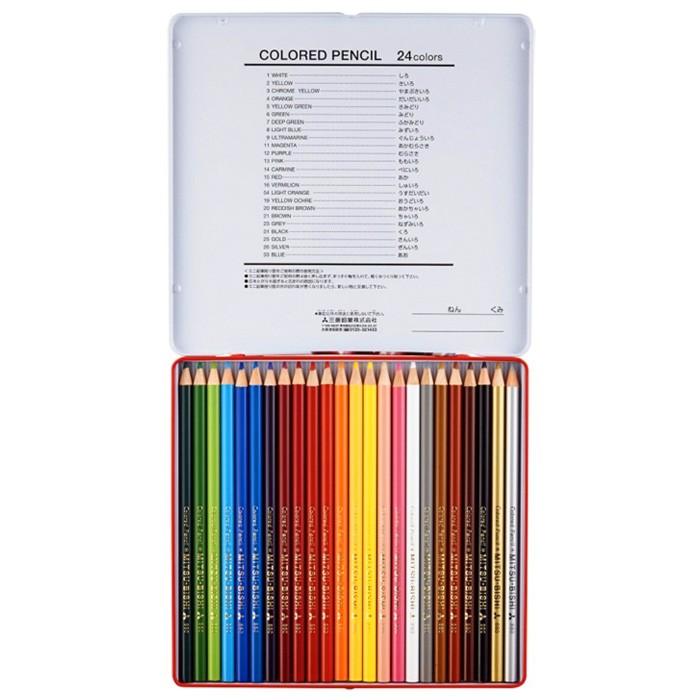 三菱鉛筆　色鉛筆 uni Pericia 24色、新品未使用品　廃盤品　生産終了 楽天市場】三菱鉛筆 色鉛筆(24色セット)/uni 絵画 お絵かき 美術