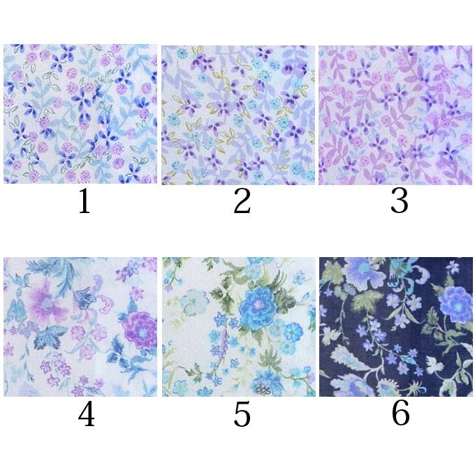 5分袖ブラウス 綿100% 綿ローン 花柄 肩タック 日本製 ML/LL/3L 