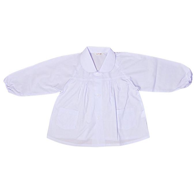 園児服スモック 幼稚園、送料無料、保育所、白、S/M/L : マルフク福本