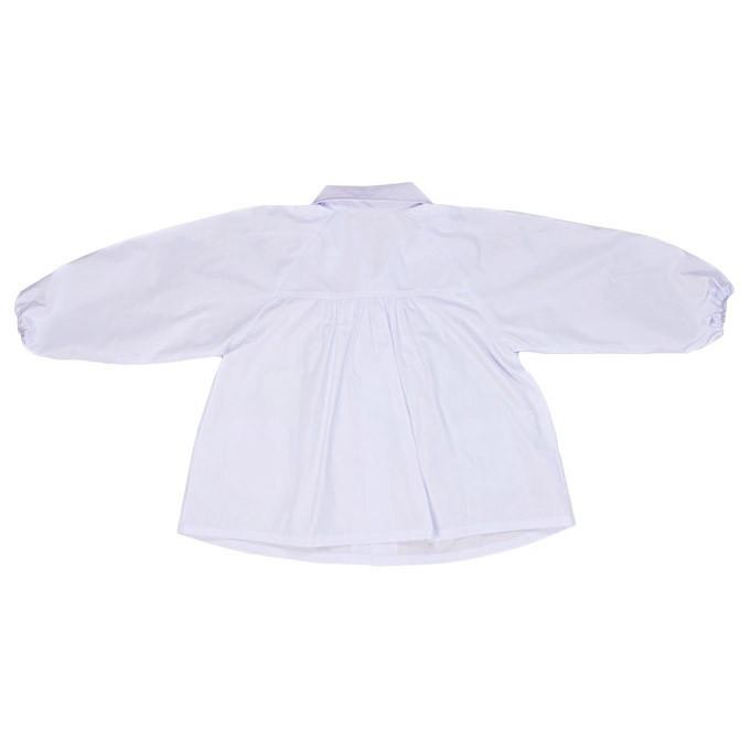 園児服スモック 幼稚園、送料無料、保育所、白、S/M/L : マルフク福本