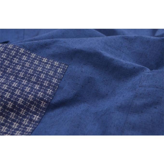 久留米絣割烹着 久留米織 綿100% 丸襟 フリーM〜L 日本製 エプロン