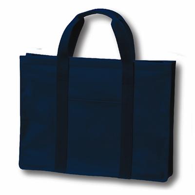 2点セット 完全自立型 お受験 レッスンバッグ&シューズバッグ H型 紺色