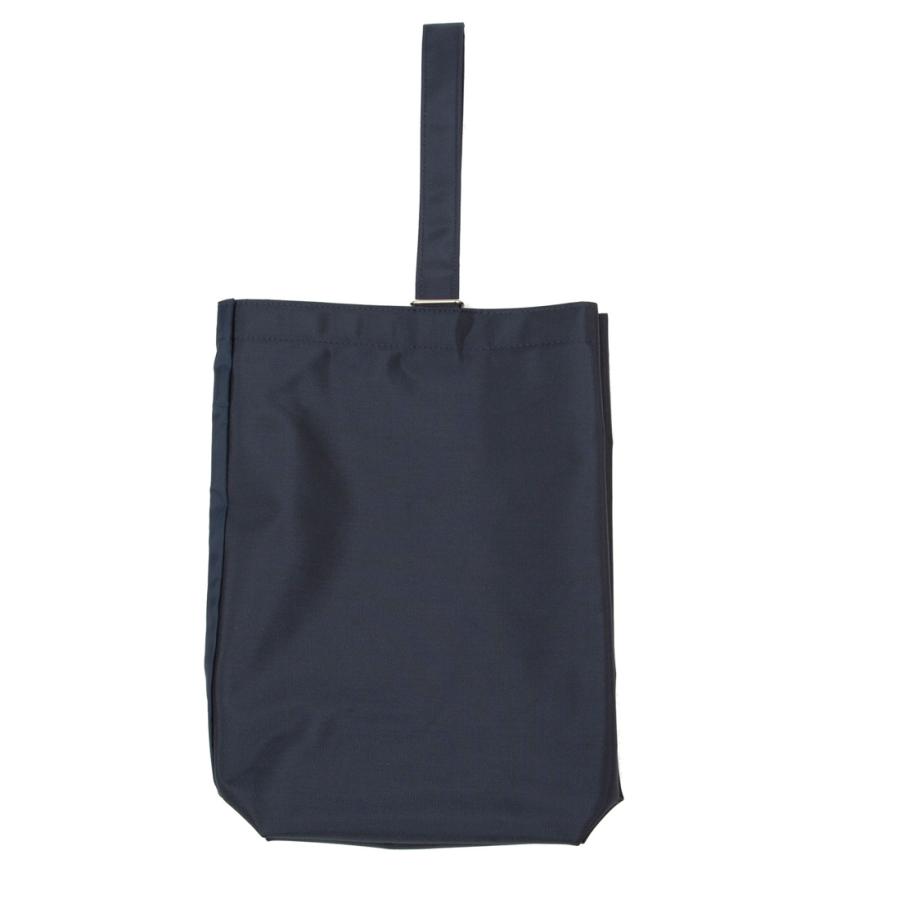 お受験 2足用 シューズケース 濃紺 無地 仕切り付き マチつき 上履き