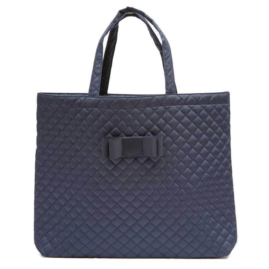 完全日本製 キルティング レッスンバッグ 紺色 無地 マチつき 軽量