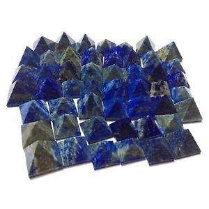 高級素材使用ブランド CRYSTALMIRACLE Lot of 9 Lapis Lazuli Loose Mini Pyramids Crystal Healing We オブジェ、置き物