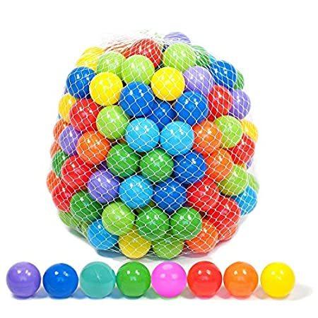 (50) - Playz 50 Soft Plastic Play Balls w/ 8 Vibrant Colours - Crush Proof,