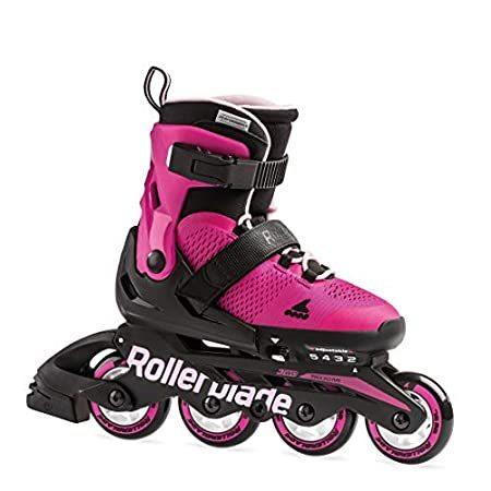 最高の品質 Girl's Microblade Rollerblade Adjustable Bub and Pink Skate, Inline Fitness インラインスケート