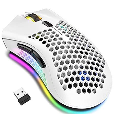 人気ショップ Lightweight Wireless tech aipasi Gaming wi Mice Honeycomb Ultralight Mouse, マウス、トラックボール